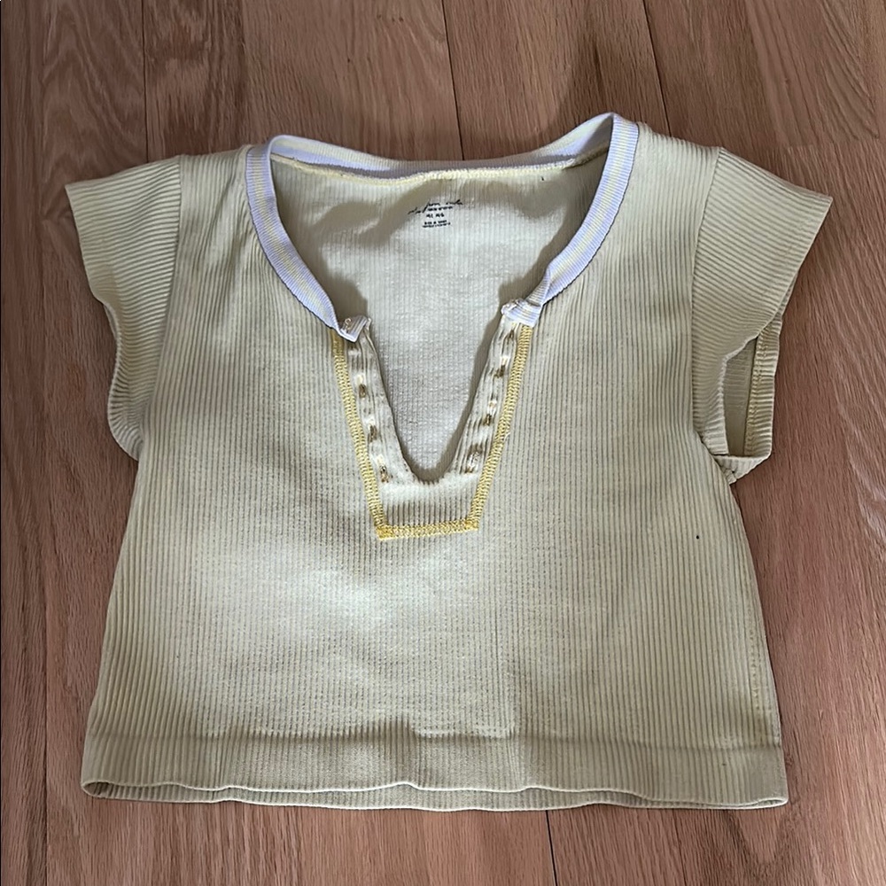 Yellow Ribbed Urban Outfitters Top